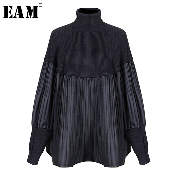 [EAM] Pelated Split Big Size Knitting Sweater