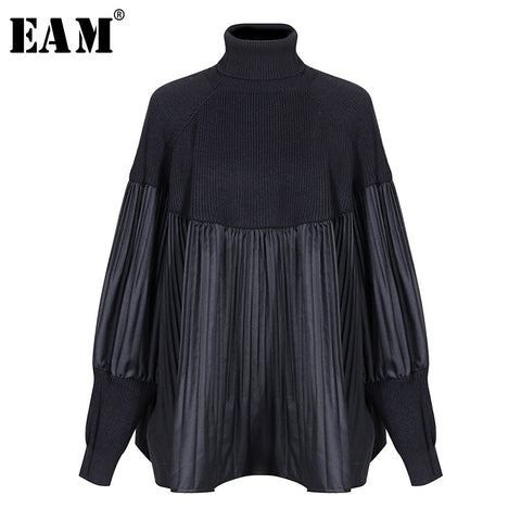 [EAM] Pelated Split Big Size Knitting Sweater