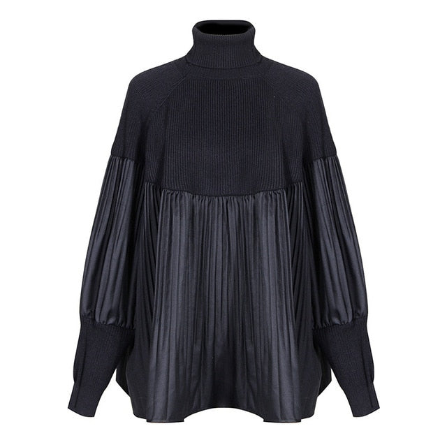 [EAM] Pelated Split Big Size Knitting Sweater