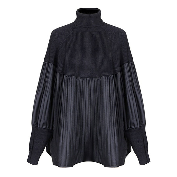 [EAM] Pelated Split Big Size Knitting Sweater